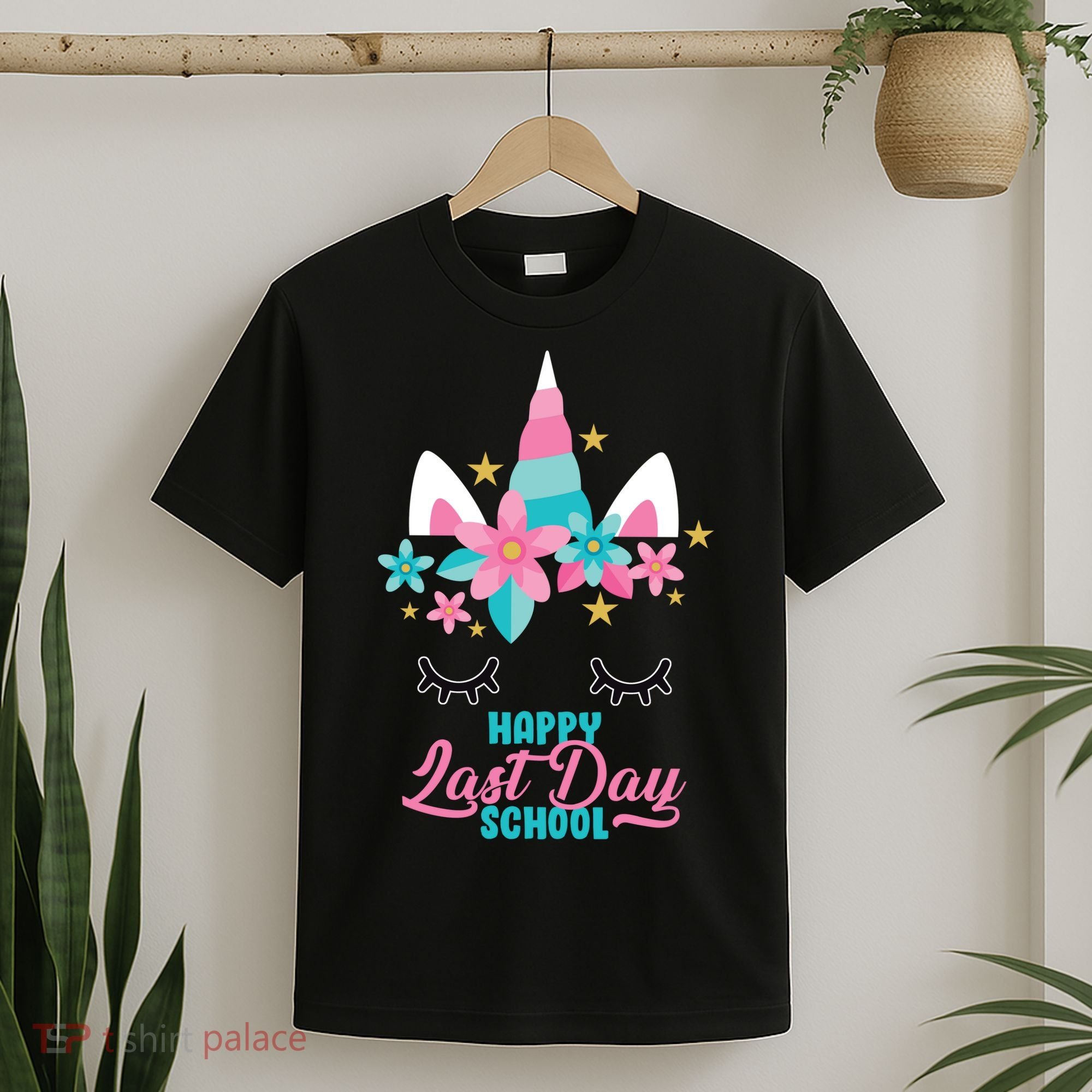 Happy Last Day Of School Unicorn Face T-Shirt