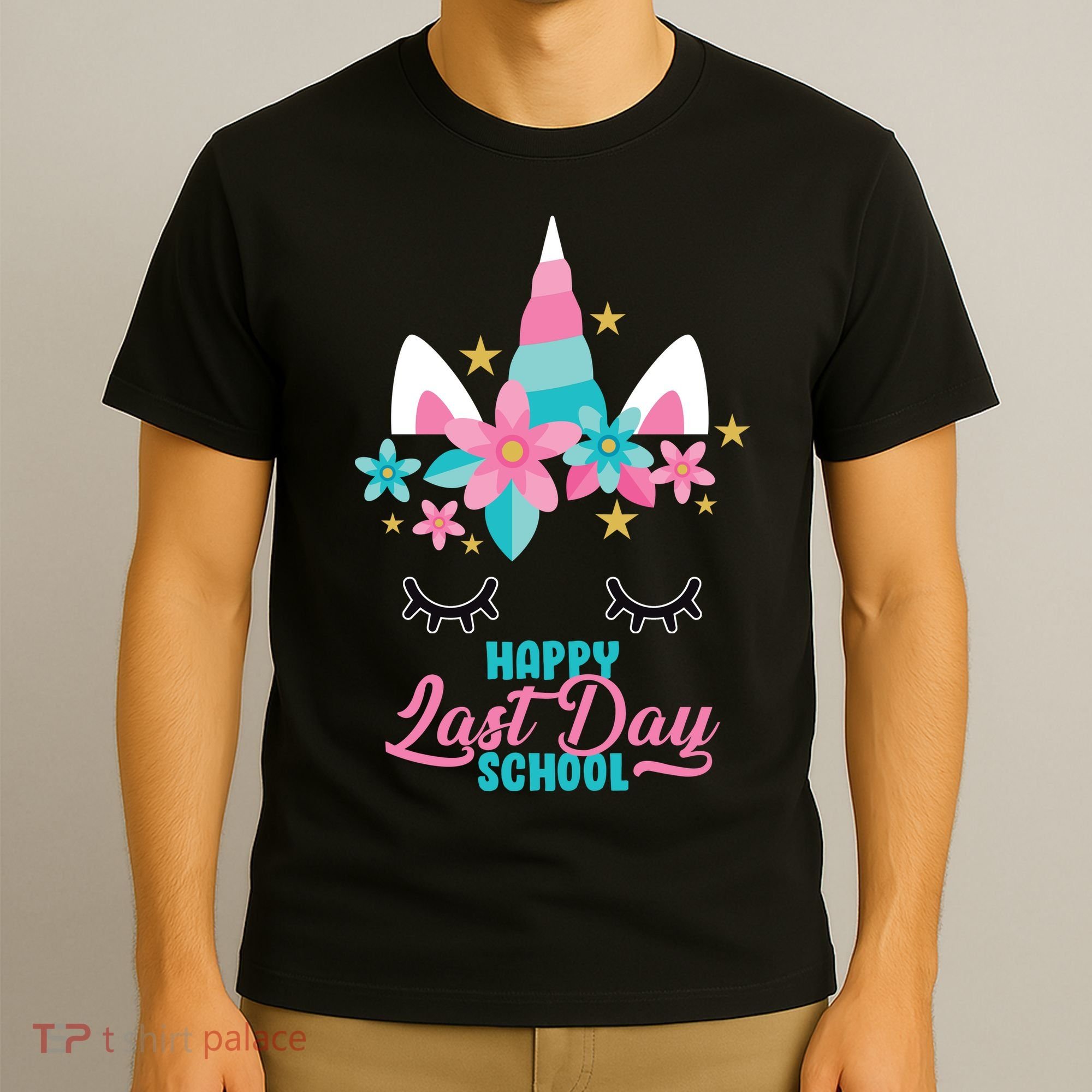 Happy Last Day Of School Unicorn Face T-Shirt