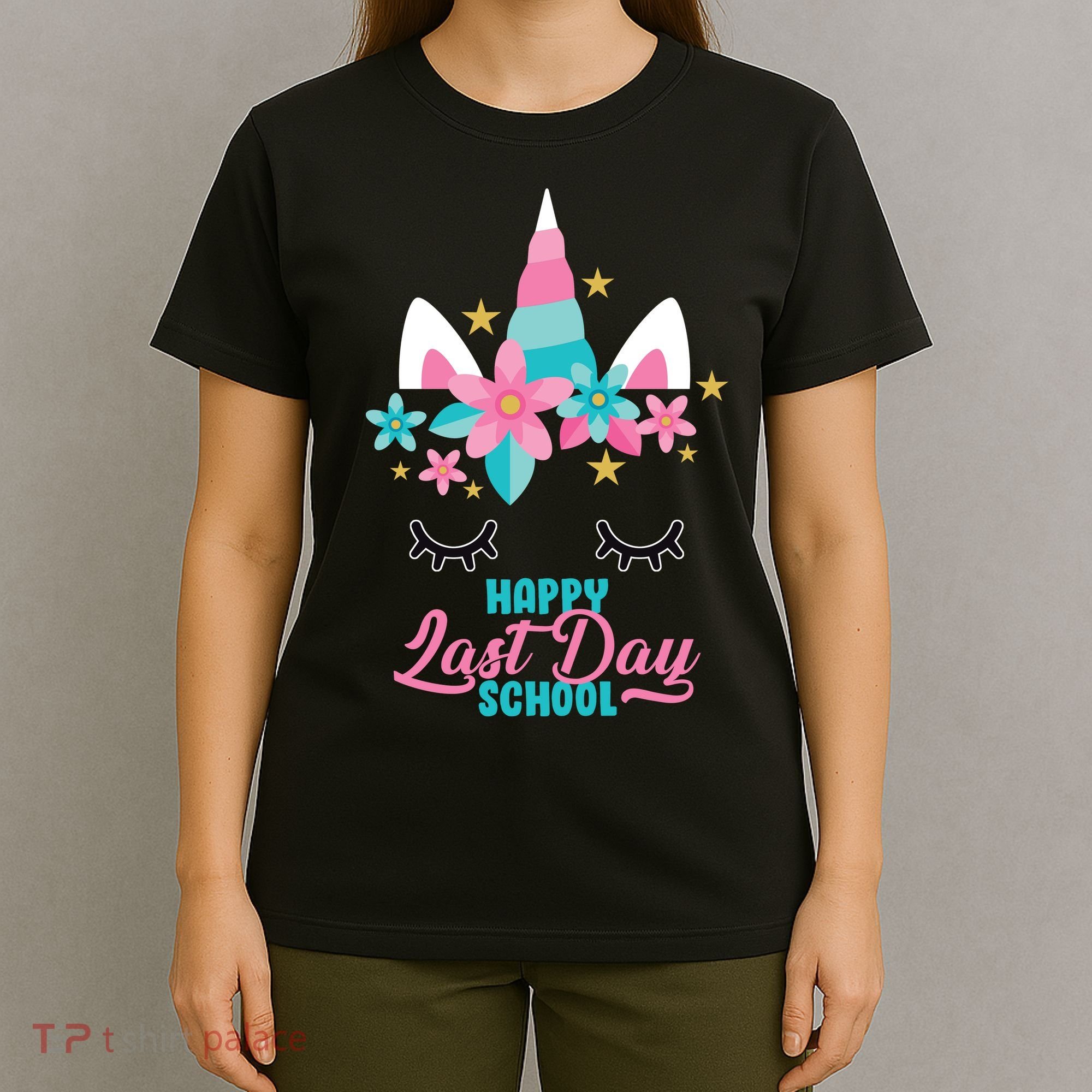 Happy Last Day Of School Unicorn Face T-Shirt