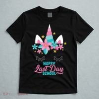 Happy Last Day Of School Unicorn Face T-Shirt thumb 5