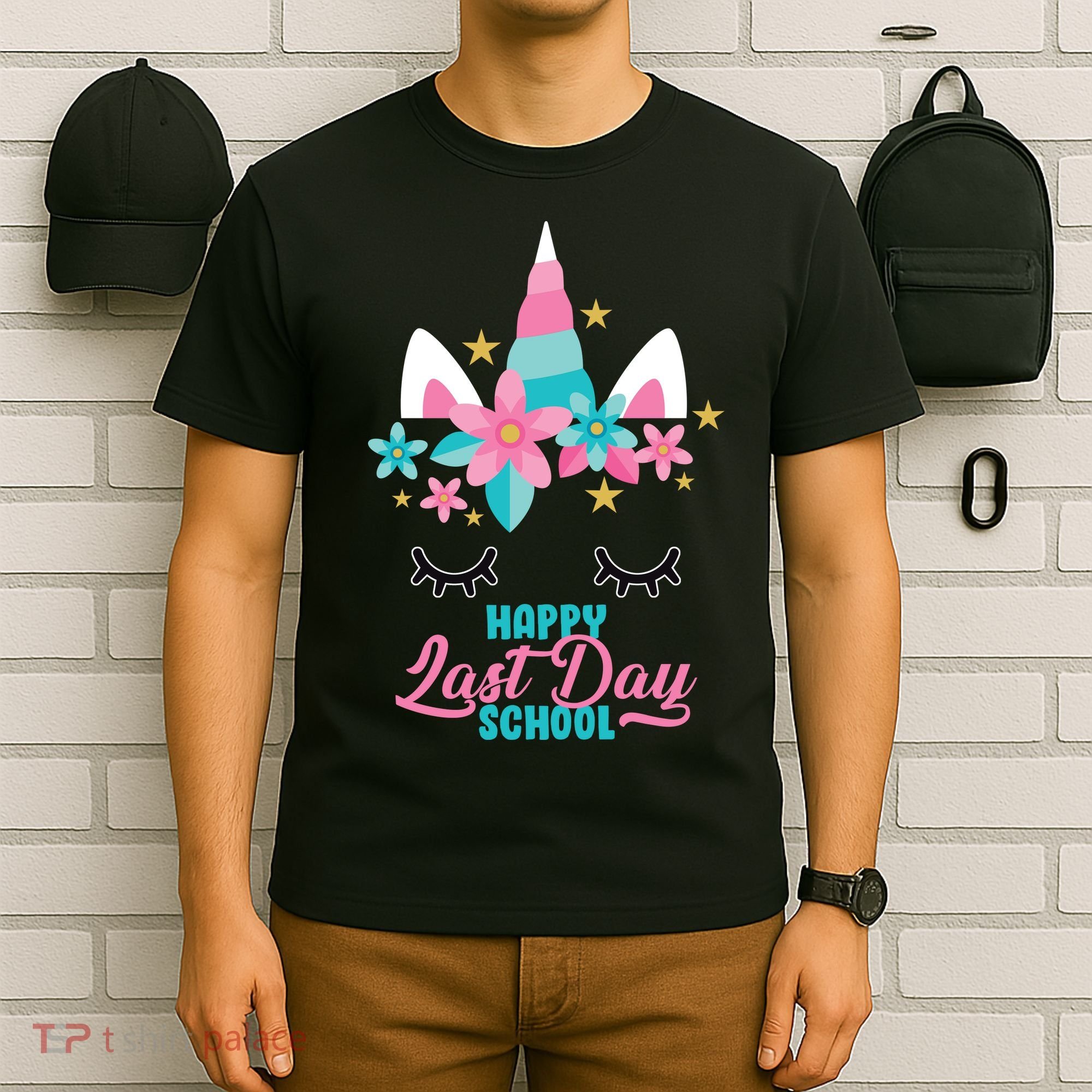 Happy Last Day Of School Unicorn Face T-Shirt