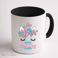 Happy Last Day Of School Unicorn Face Coffee Mug thumb 1