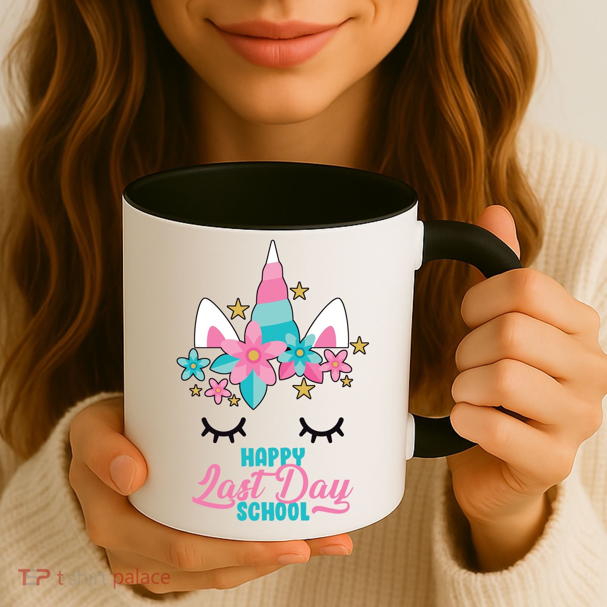 Happy Last Day Of School Unicorn Face Coffee Mug