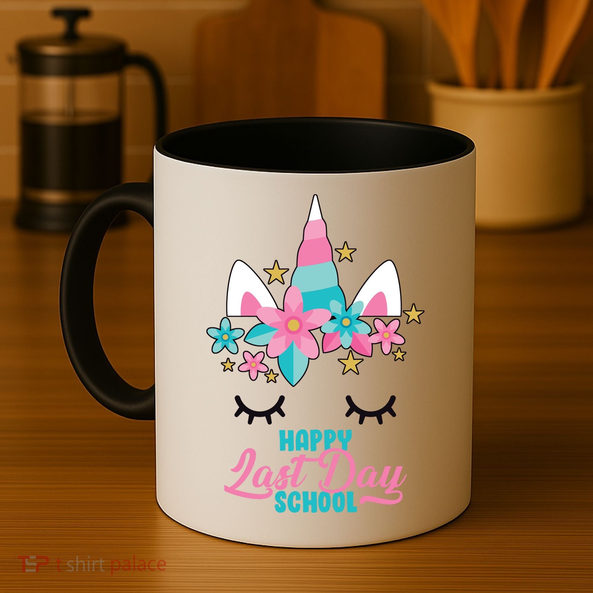 Happy Last Day Of School Unicorn Face Coffee Mug
