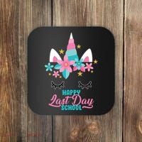 Happy Last Day Of School Unicorn Face Coaster thumb 0