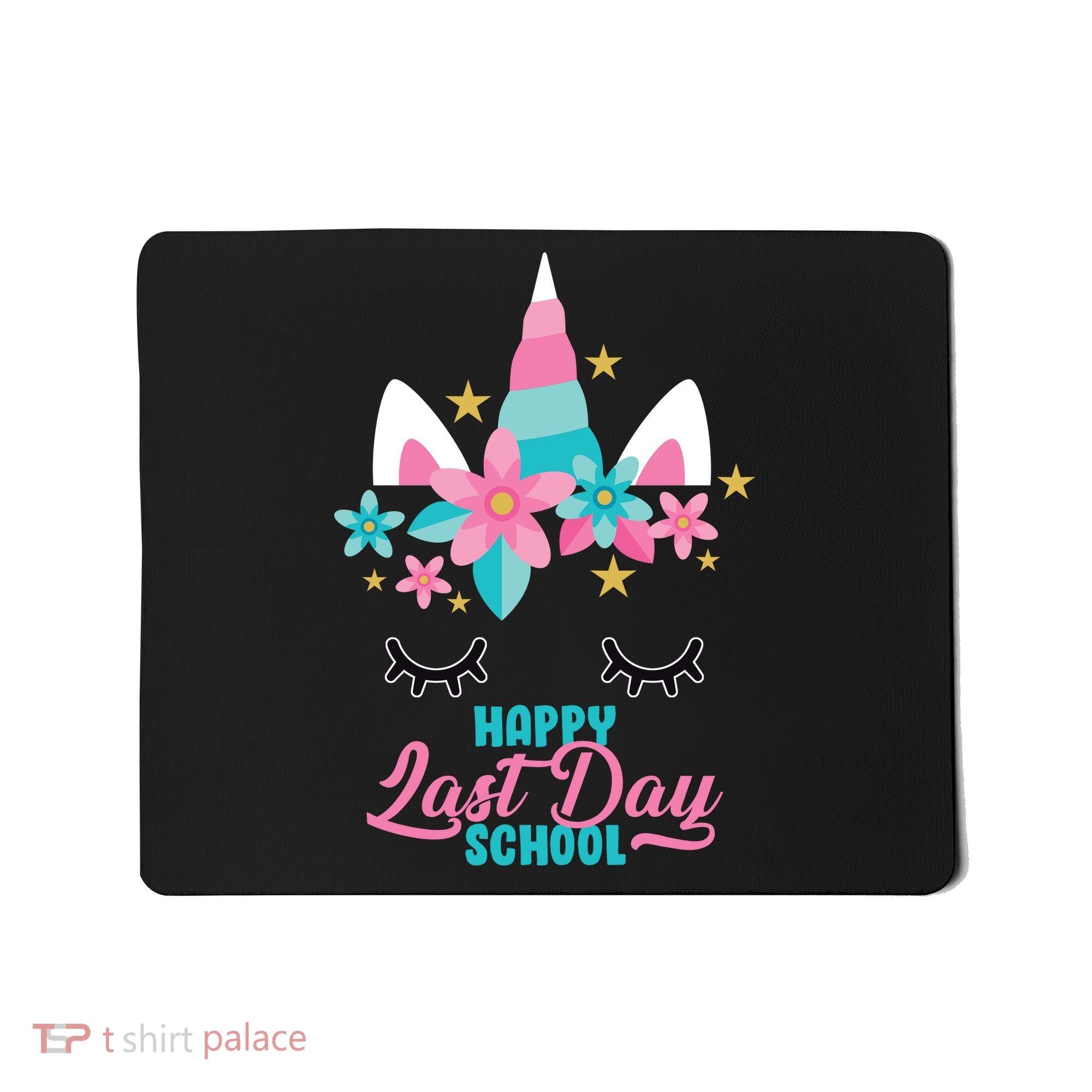 Happy Last Day Of School Unicorn Face Mousepad