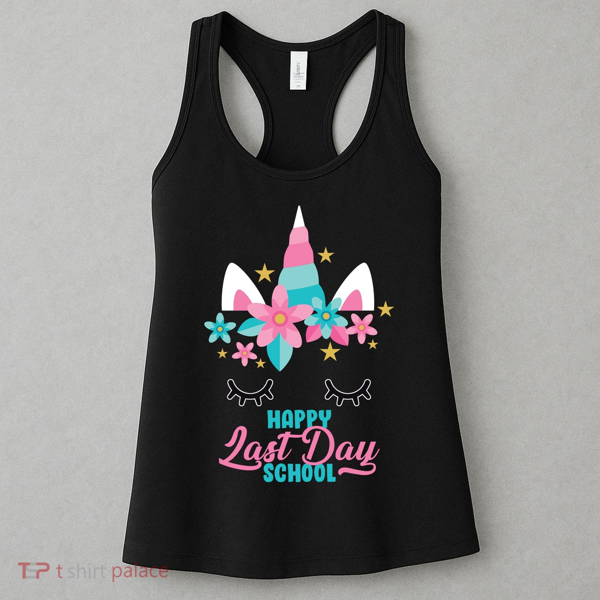 Happy Last Day Of School Unicorn Face Women's Tank Top