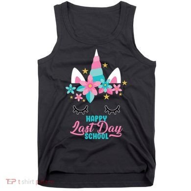 Happy Last Day Of School Unicorn Face Tank Top