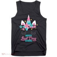 Happy Last Day Of School Unicorn Face Tank Top thumb 0