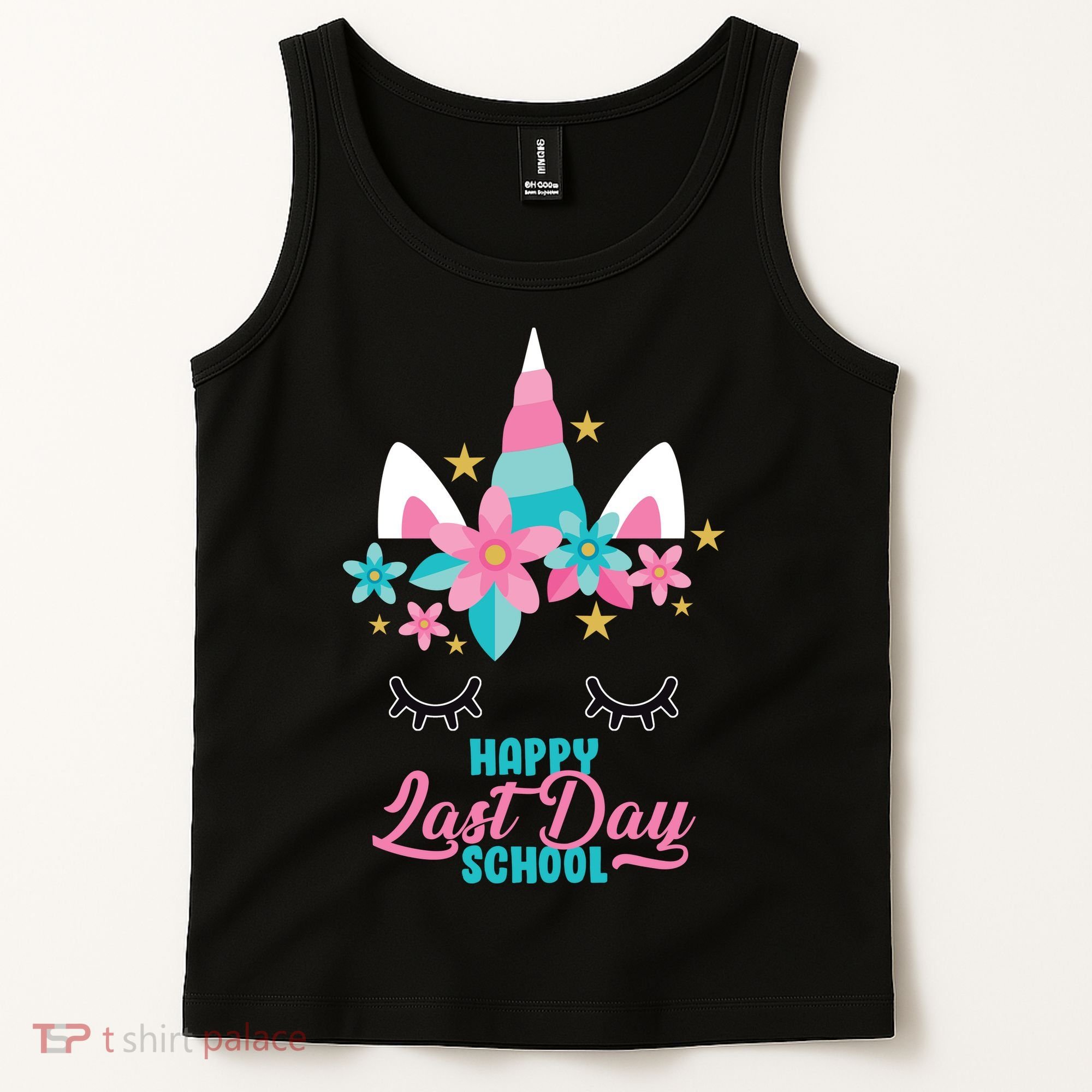 Happy Last Day Of School Unicorn Face Tank Top