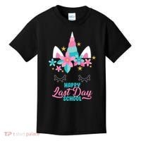 Happy Last Day Of School Unicorn Face Kids T-Shirt thumb 0