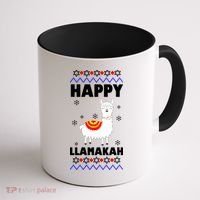 Happy Llamakah Llama Hanukkah Coffee Mug thumb 1