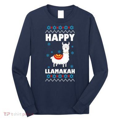 Happy Llamakah Llama Hanukkah Long Sleeve Shirt