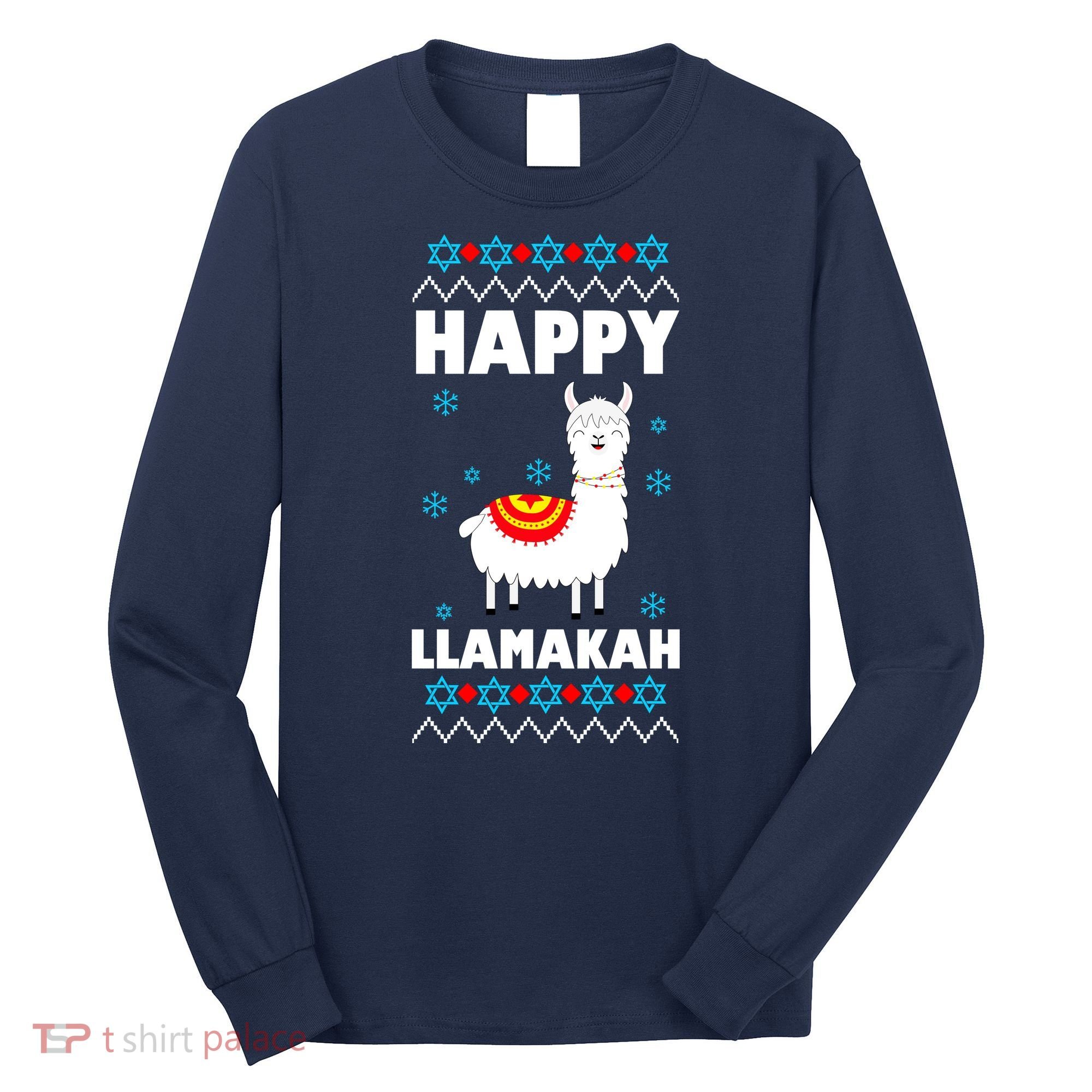 Happy Llamakah Llama Hanukkah Long Sleeve Shirt