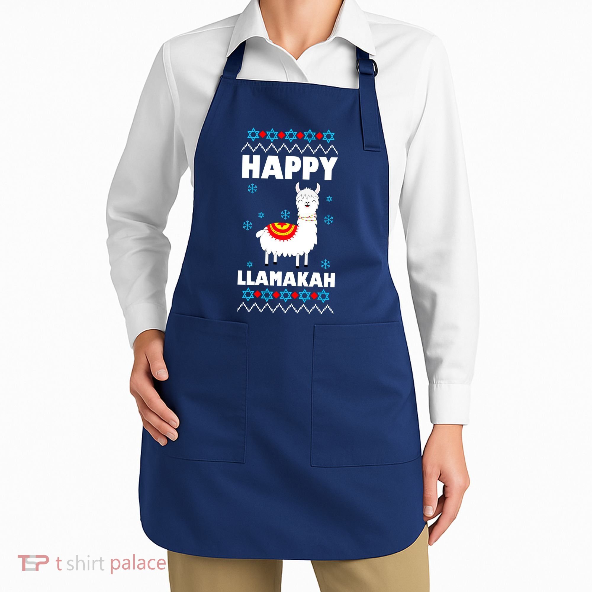 Happy Llamakah Llama Hanukkah Apron
