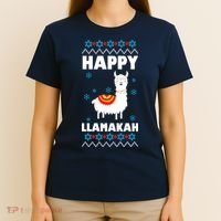 Happy Llamakah Llama Hanukkah T-Shirt thumb 4