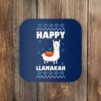 Happy Llamakah Llama Hanukkah Coaster thumb 0