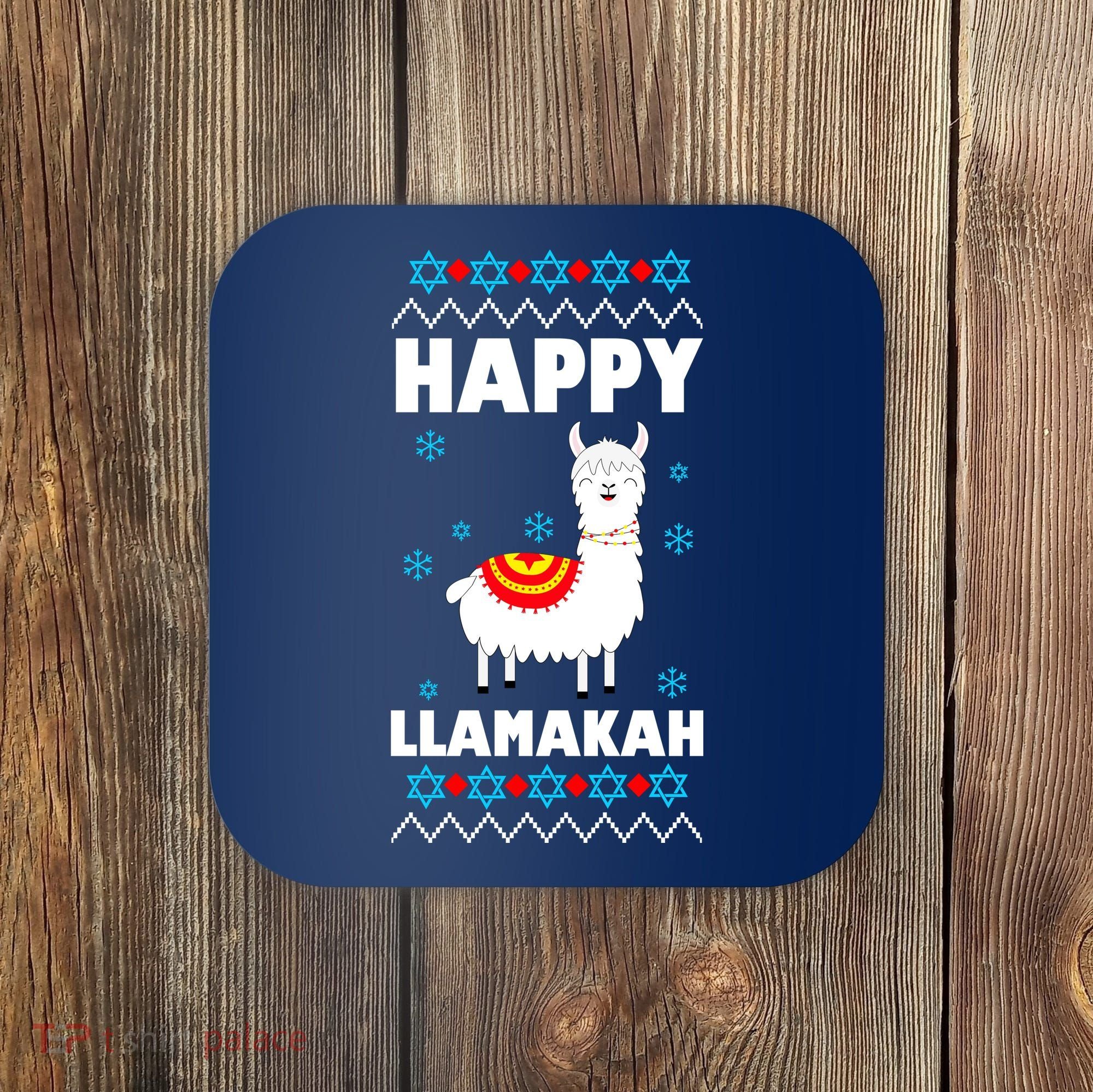 Happy Llamakah Llama Hanukkah Coaster