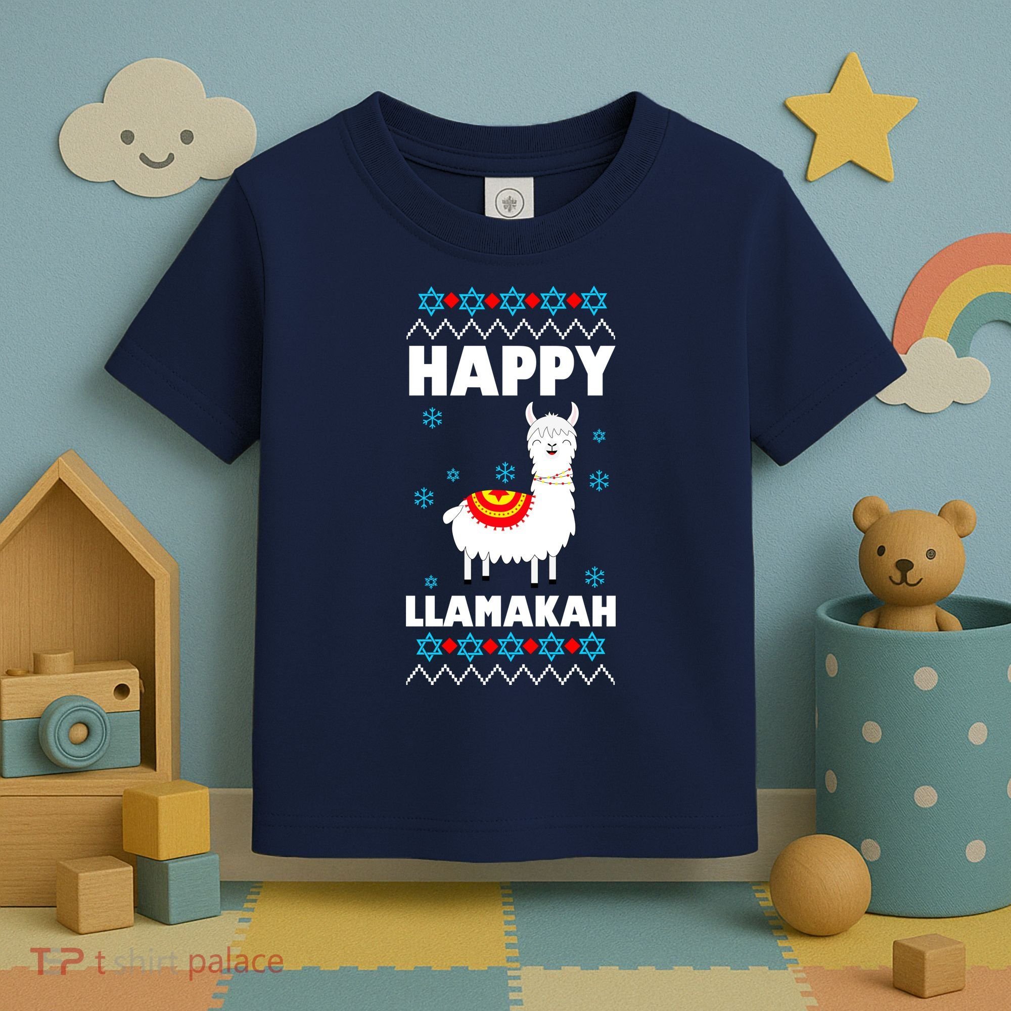 Happy Llamakah Llama Hanukkah Toddler T-Shirt