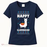 Happy Llamakah Llama Hanukkah Women's T-Shirt thumb 0