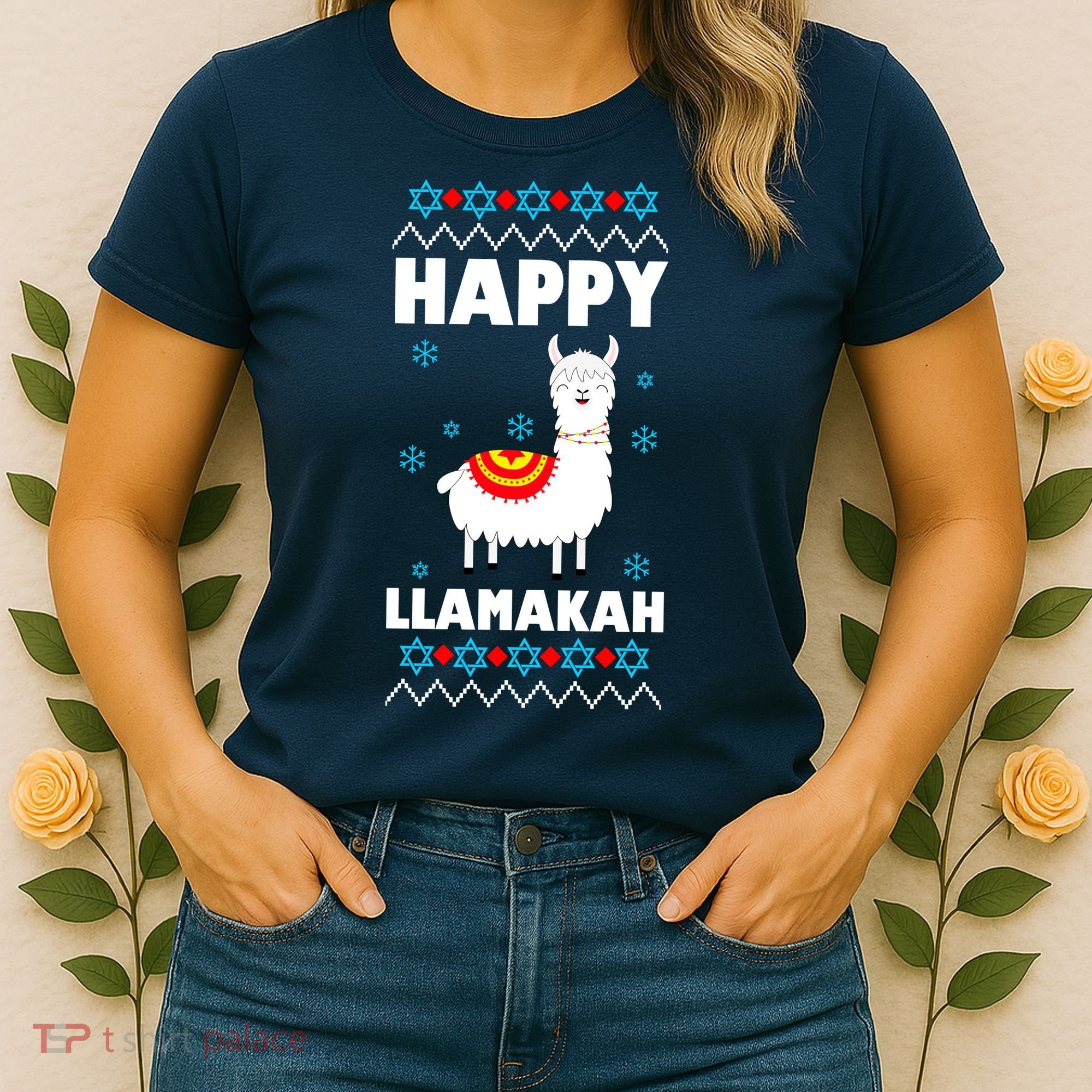 Happy Llamakah Llama Hanukkah Women's T-Shirt