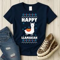 Happy Llamakah Llama Hanukkah Women's T-Shirt thumb 3