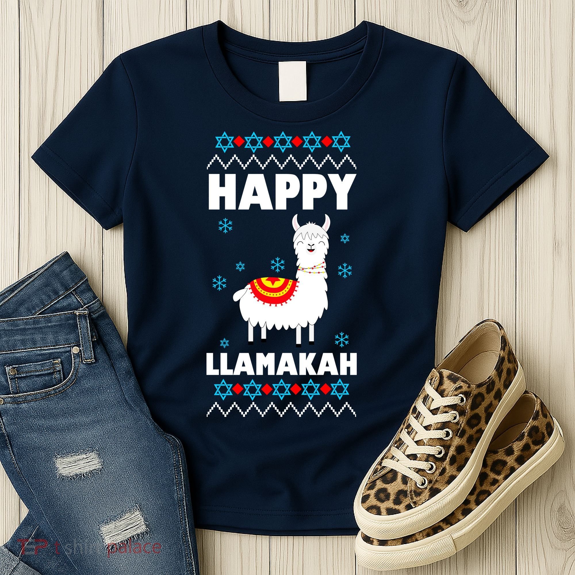 Happy Llamakah Llama Hanukkah Women's T-Shirt