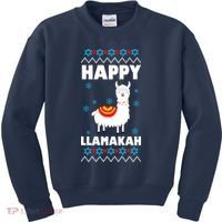 Happy Llamakah Llama Hanukkah Kids Sweatshirt thumb 0