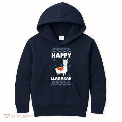 Happy Llamakah Llama Hanukkah Kids Hoodie