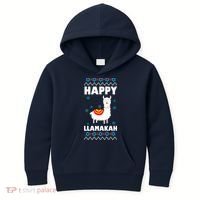 Happy Llamakah Llama Hanukkah Kids Hoodie thumb 0