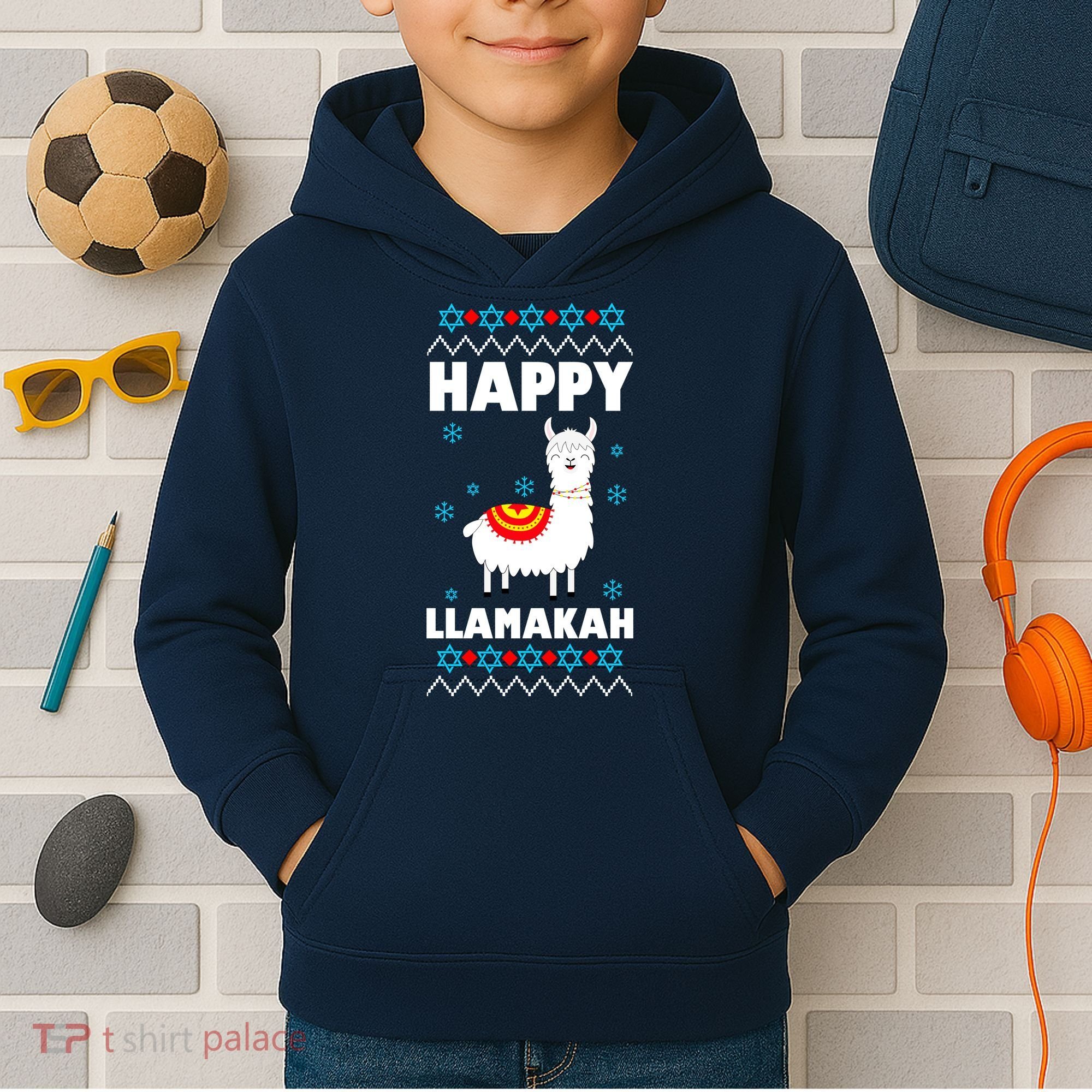 Happy Llamakah Llama Hanukkah Kids Hoodie