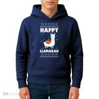 Happy Llamakah Llama Hanukkah Kids Hoodie thumb 4