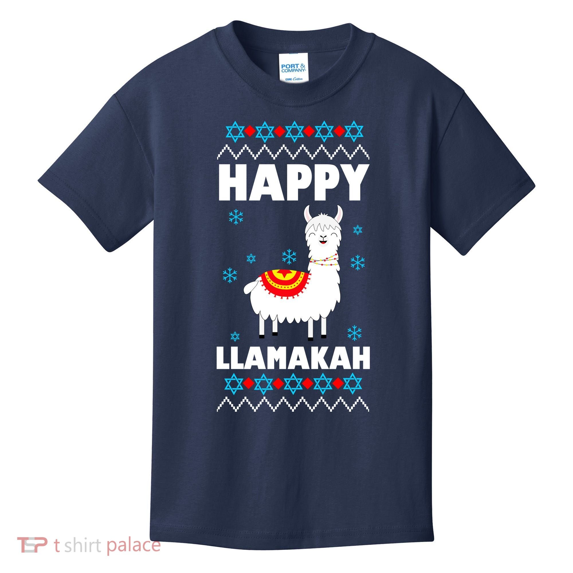 Happy Llamakah Llama Hanukkah Kids T-Shirt