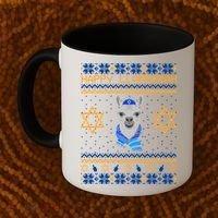 Happy Llamakah Ugly Hanukkah Coffee Mug thumb 2
