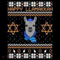 Happy Llamakah Ugly Hanukkah Ornament thumb 1