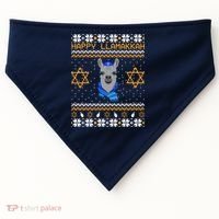 Happy Llamakah Ugly Hanukkah USA-Made Doggie Bandana thumb 0