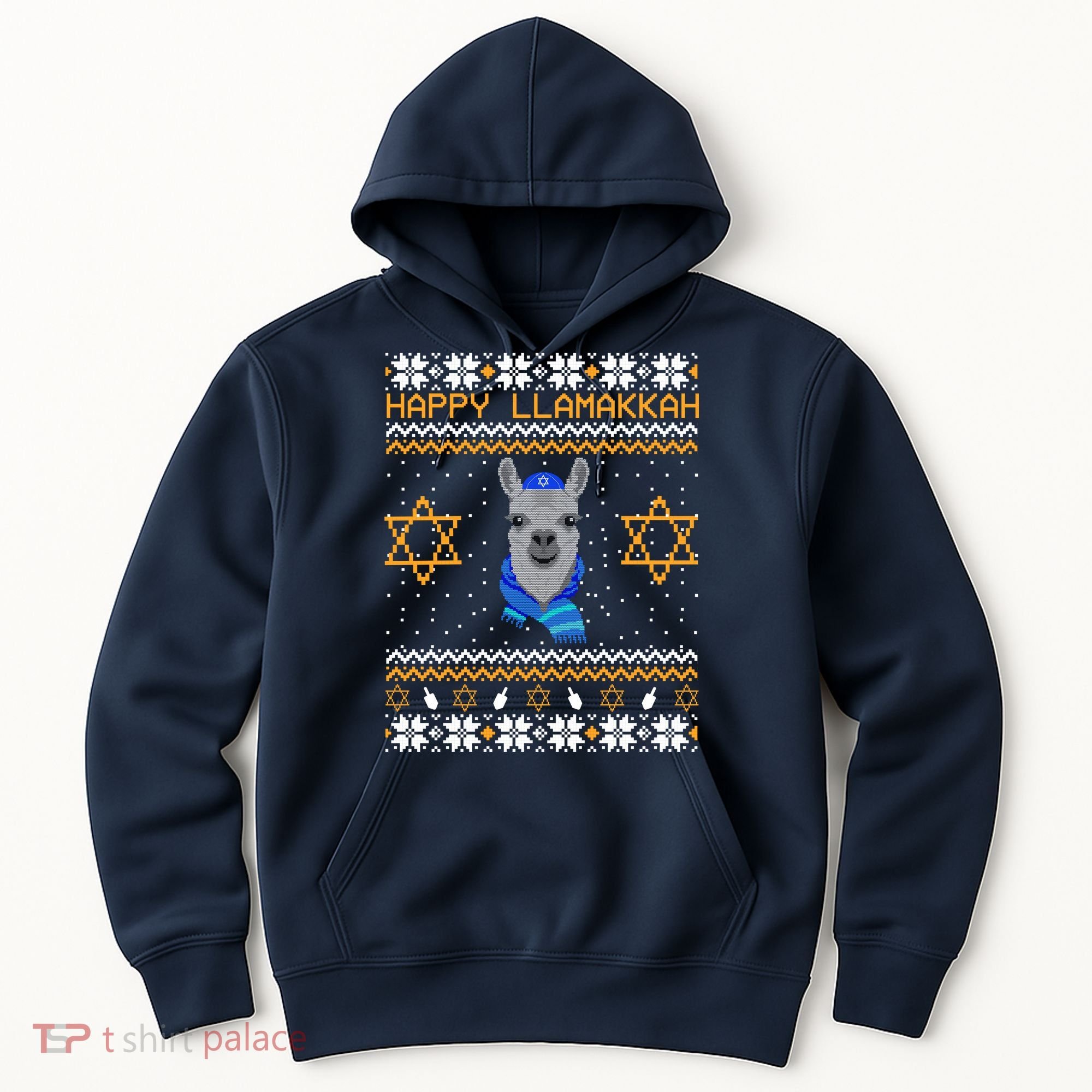 Happy Llamakah Ugly Hanukkah Hoodie