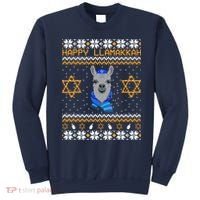 Happy Llamakah Ugly Hanukkah Sweatshirt thumb 0