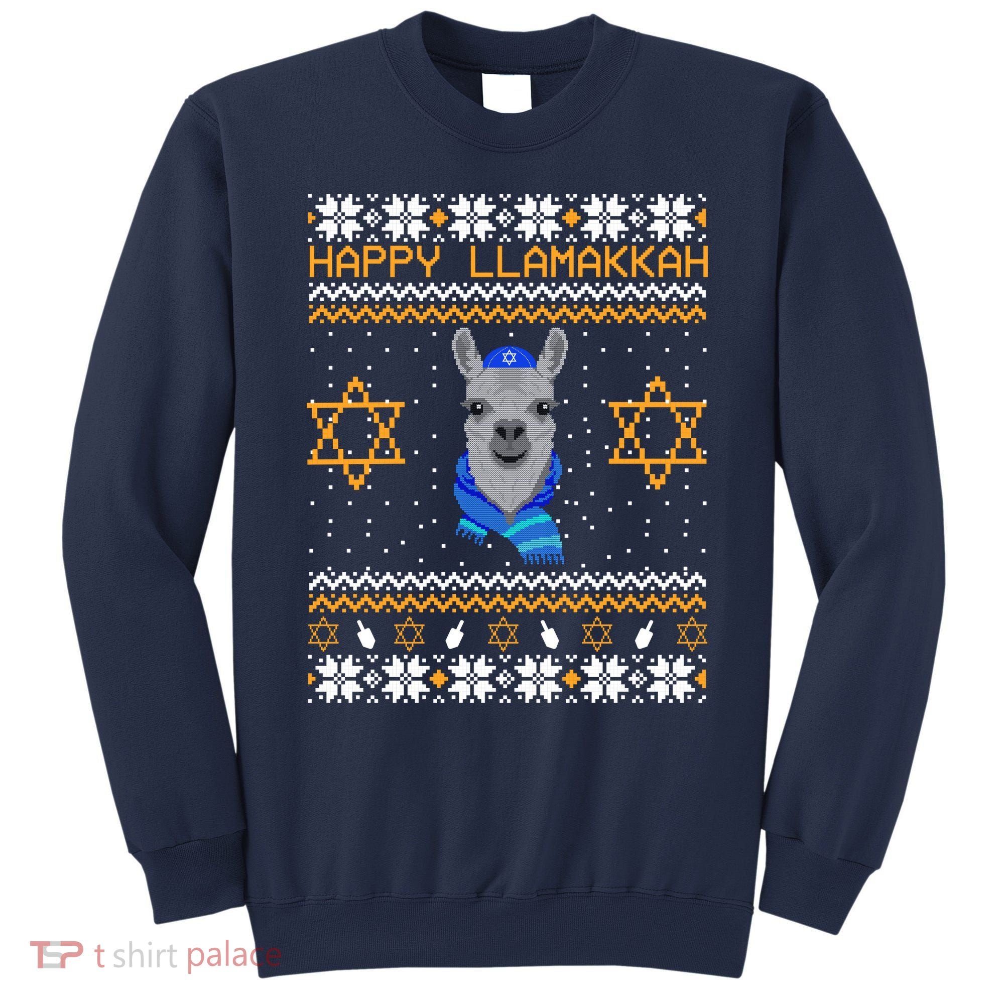 Happy Llamakah Ugly Hanukkah Sweatshirt