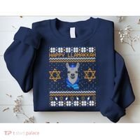 Happy Llamakah Ugly Hanukkah Sweatshirt thumb 2