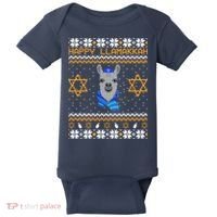 Happy Llamakah Ugly Hanukkah Baby Bodysuit thumb 0