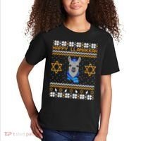 Happy Llamakah Ugly Hanukkah Kids T-Shirt thumb 2