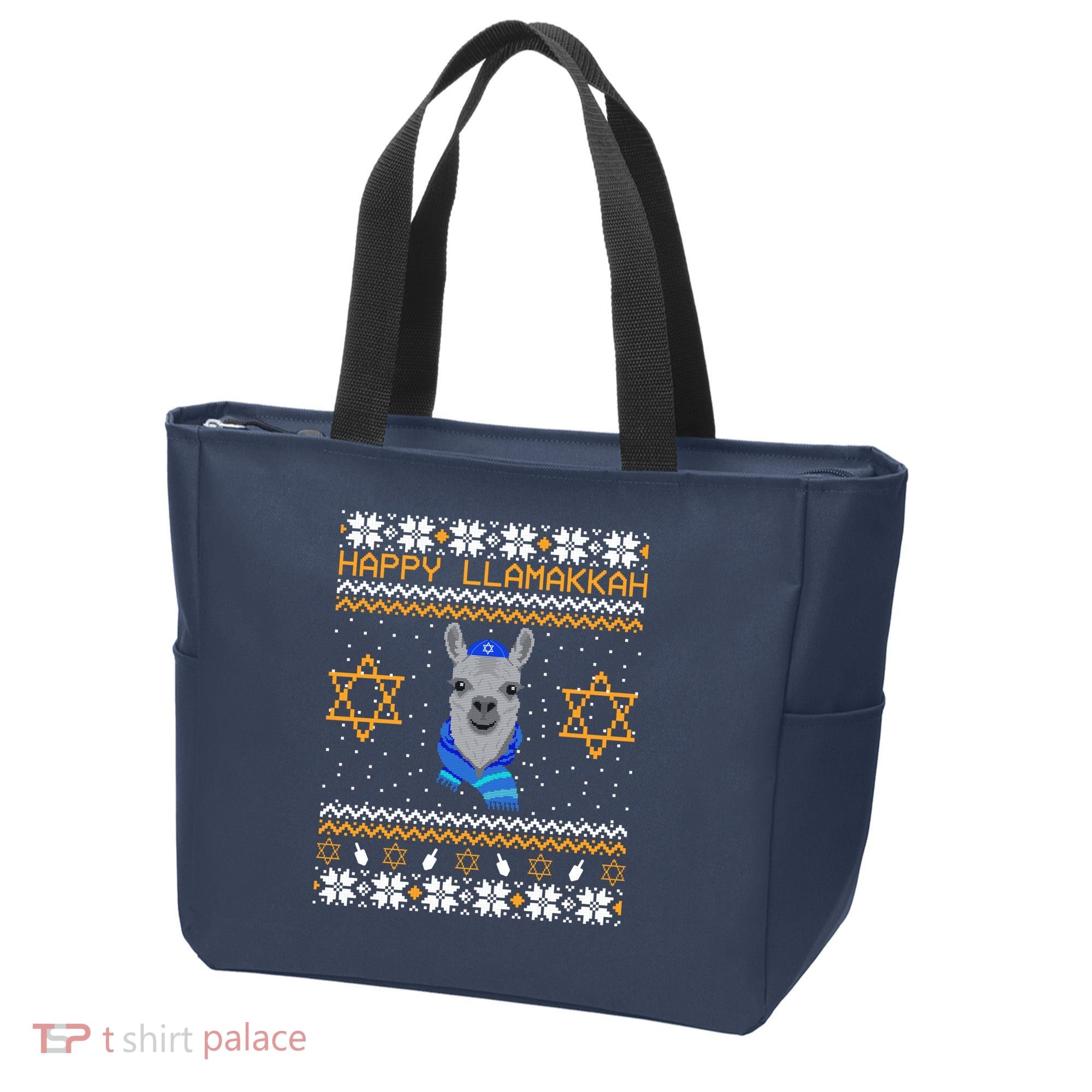 Happy Llamakah Ugly Hanukkah Tote Bag