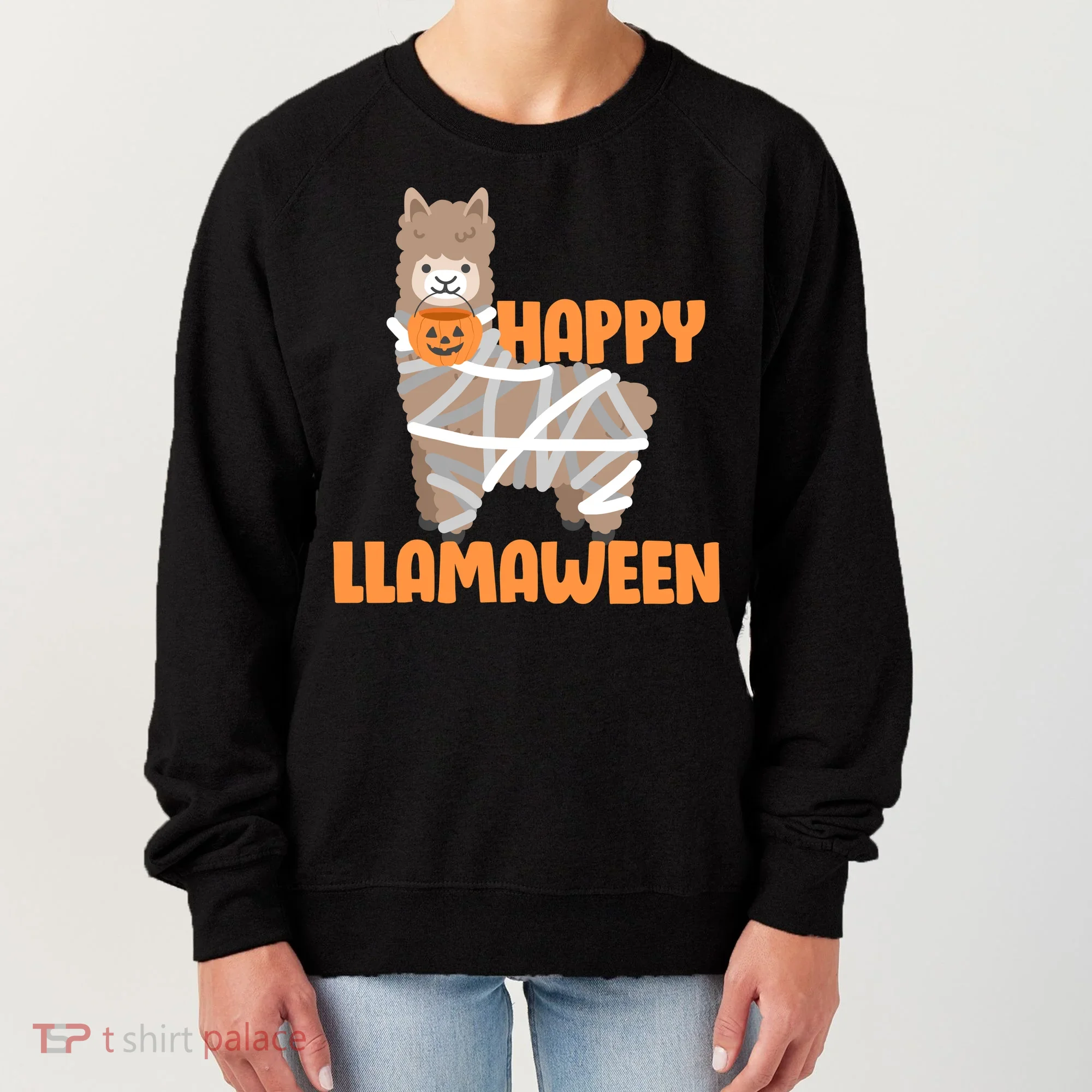 Happy Llamaween Llama Halloween Women's Sweatshirt