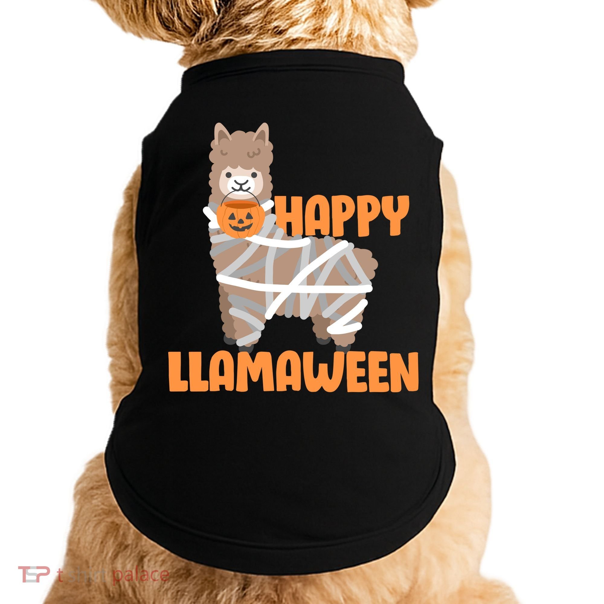 Happy Llamaween Llama Halloween Doggie Tank