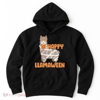 Happy Llamaween Llama Halloween Hoodie thumb 0