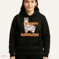 Happy Llamaween Llama Halloween Hoodie thumb 5