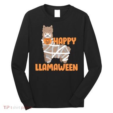 Happy Llamaween Llama Halloween Long Sleeve Shirt