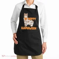 Happy Llamaween Llama Halloween Apron thumb 2