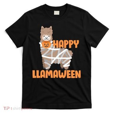 Happy Llamaween Llama Halloween T-Shirt